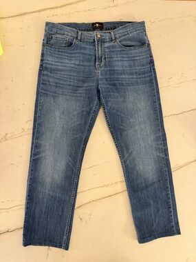 7 for All Mankind Slimmy Jeans Mens 36X28 Blue Stretch Fit Casual Pants